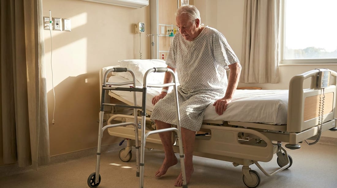 Patient out of bed
